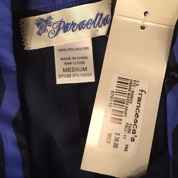 Paraella Francescas Pleated Skirt Blue Green Ombre - Picture 3 of 3